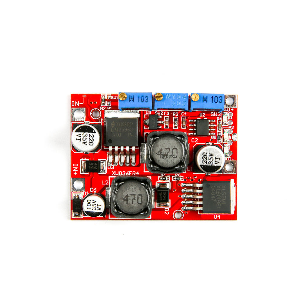 Повышающий и понижающий преобразователь напряжения для солнечной панели LM2596/XL6009 c тройной регулировкой